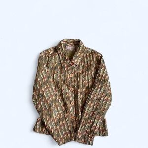 Olive green vintage textured shacket size M by Life‎ Style